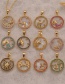 Fashion Aries Bronze And Diamond Zodiac Pendant Necklace