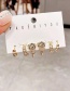 Fashion Golden Zircon Leopard Earring Set
