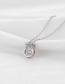 Fashion Silver Metal Diamond Round Crown Necklace