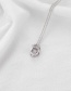 Fashion Silver Metal Diamond Round Crown Necklace