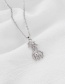 Fashion Silver Metal Diamond Fawn Necklace