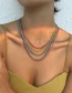 Fashion Color Multilayer Geometric Chain Necklace