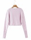 Fashion White Cross-knotted Sweater