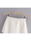 Fashion White Mohair Straight Shorts