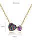 Fashion Golden Love Copper Inlaid Zirconium Necklace