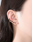 Fashion White Zirconium Metal Antler Ear Studs