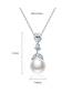 Fashion Platinum Diamond And Pearl Necklace