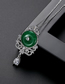 Fashion Green Copper Inlaid Zirconium Geometric Necklace