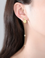 Fashion Golden Copper Inlaid Zirconium Tassel Earrings