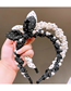 Fashion Black Pearl Knotted Headband