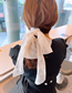 Fashion Black Pearl Lace Bow Ribbon Hair Tie