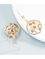 Fashion Golden Round Flower Earrings