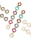 Fashion Color Diamond Hollow Square Tassel Earrings