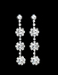 Fashion Steel Color Diamond Flower Earrings