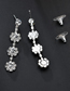 Fashion Steel Color Diamond Flower Earrings