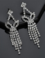 Fashion Steel Color Diamond Lamp Tassel Earrings