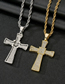 Fashion 1.4*70nk Chain Gold Diamond Cross Zircon Necklace