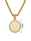 Fashion 3.0*70 Square Pearl Gold Micro-set Zircon Round Necklace