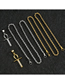 Fashion 4.0*70 Twist Chain Gold Micro-inlaid Zircon Round Head Cross Twist Chain Pendant