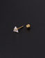 Fashion 3#-silver Triangle Screw Ball Piercing Earrings