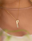 Fashion Rose Gold Jt-170 Stainless Steel Geometric Long Letter Necklace