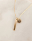 Fashion Rose Gold Jt-170 Stainless Steel Geometric Long Letter Necklace