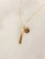 Fashion Rose Gold Jt-182 Stainless Steel Portrait Letter Necklace