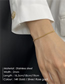 Fashion Golden 2mm-19cm Stainless Steel Chain Bracelet