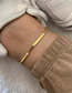Fashion Steel Color 4mm-20+3cm Stainless Steel Gold-plated Flat Snake Chain Anklet