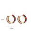 Fashion Color Gold-plated Copper Geometric Earrings