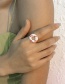 Fashion Rose Red Geometric Dripping Donut Open Ring