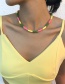 Fashion Color Contrasting Color Clay Geometric Necklace