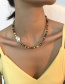 Fashion Color Imitation Pearl Soft Pottery Contrast Necklace