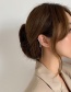 Fashion Silver Glossy Asymmetrical Drop Zircon Tassel Earrings Without Pierced Ears