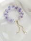Fashion Purple Crystal Flower Beaded Bracelet