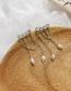 Fashion Golden Pearl Rhinestone Tassel Earrings