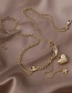 Fashion Golden Diamond Star Love Heart Zircon Necklace