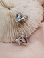 Fashion Silver Metal Heart Pearl Stud Earrings
