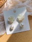 Fashion White Camellia Pearl Stud Earrings