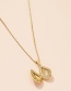 Fashion X509-gold Metal Drop Necklace