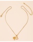 Fashion X508-gold Metal Heart Necklace