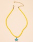 Fashion X507-yellow Metal Smiley Star Necklace