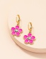 Fashion Flowers Metal Flower Smiley Earrings