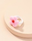 Fashion Pink Resin Flower Ring