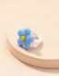 Fashion Blue Resin Flower Ring
