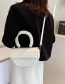Fashion Black Geometric Stripe Portable Messenger Bag