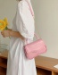 Fashion Pink Stone Pattern Chain Letter Handbag Shoulder Bag