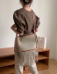 Fashion Khaki Contrast Tassel Shoulder Bag