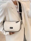 Fashion White With Brown Letter One Shoulder Messenger Bag