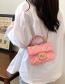 Fashion Pink Lingge Portable Chain Shoulder Messenger Bag